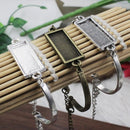 Fit 10x25mm Vintage Metal Rectangle Blank Setting Bezel Cabochon Bracelet Rectangle Base For DIY Bangle 5 strands/lot K05376