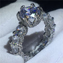 choucong Vintage Flower Promise Finger Ring 925 Sterling Silver AAAAA cz Engagement Wedding Band Rings For Women Party Jewelry