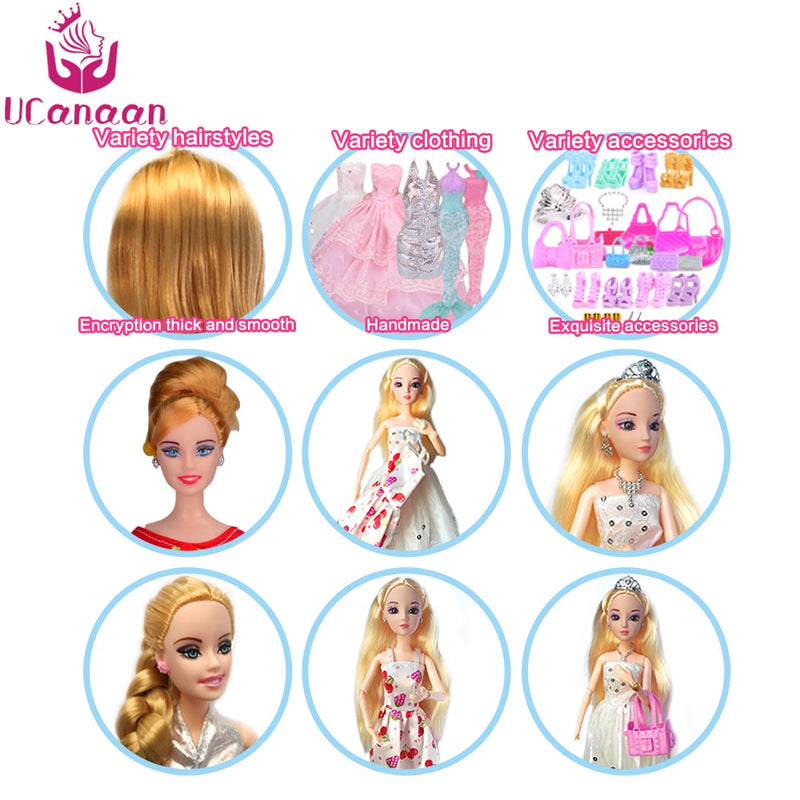 Doll With 83 Accessories DIY Dressup Toys For Girls Fashionista Ultimate Fashion Princess Dolls Set