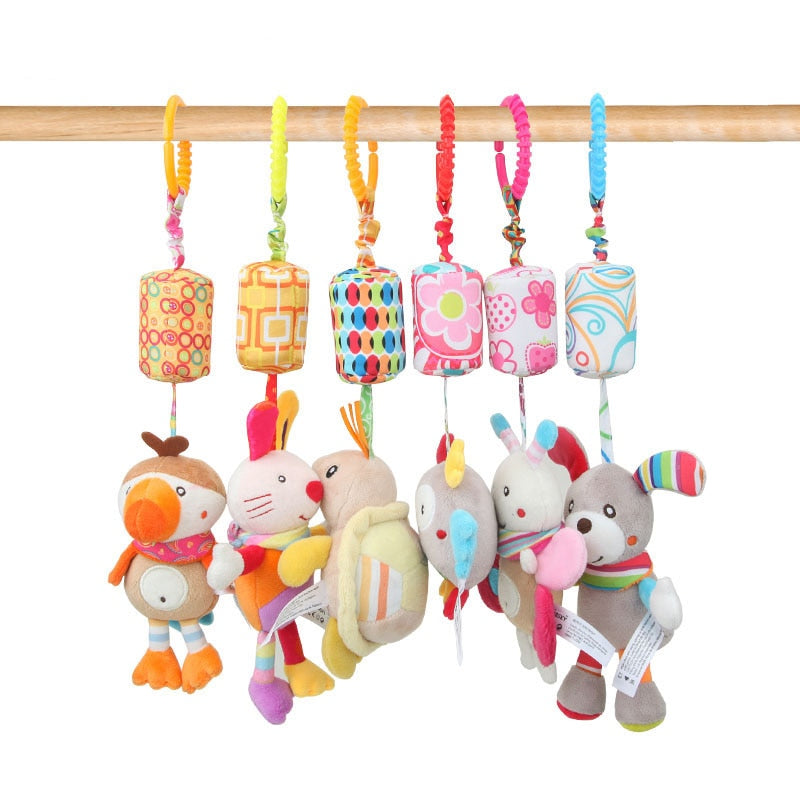 Rattle Toys For Baby Cute Puppy Bee Stroller Toy Rattles Mobile For Baby Trolley 0-12 Months Infant Bed Hanging Gift