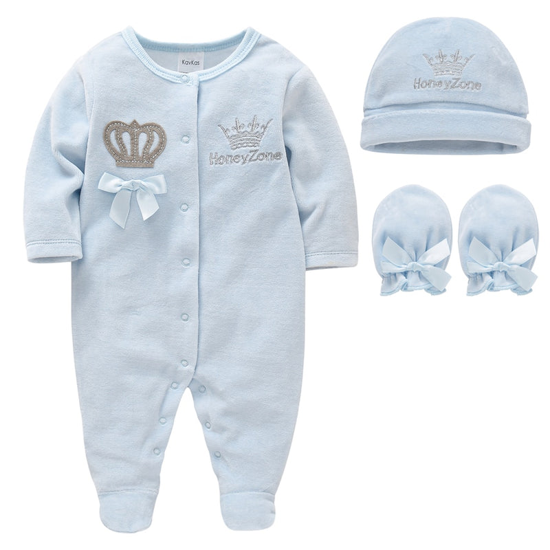 Baby Mädchen Kleidung Set Junge Pijamas Bebe Fille mit Mützen Handschuhe Baumwolle Atmungsaktiv Weich Ropa Bebe Neugeborenen Schläfer Baby Pjiamas