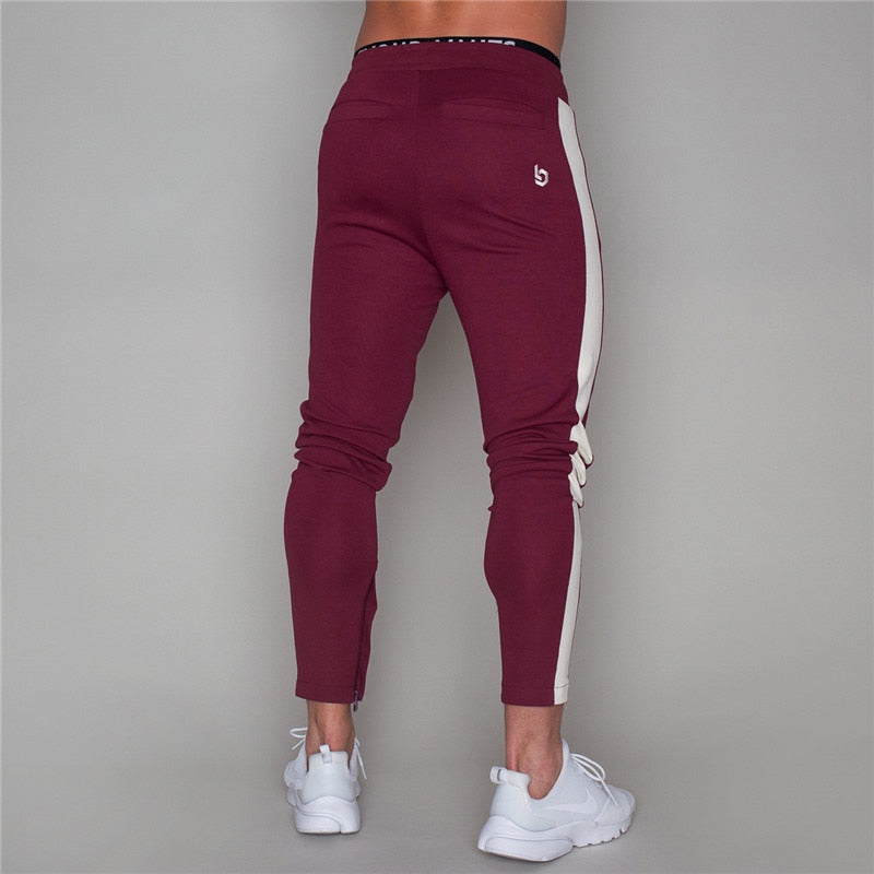 2019 Herren Jogger Freizeithose Fitness Herren Sportbekleidung Hosen Unterteile Skinny Jogginghose Hose Schwarz Gyms Jogger Sweat Pants