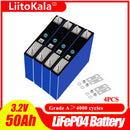LiitoKala 3.2V 50Ah lifepo4 Cells Lithium Iron Phosphate for 12V 52Ah Rechargeable Battery Pack Diy Solar Energy Storage