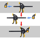 Abrazaderas para carpintería de 6 "/12", abrazadera de madera de liberación rápida, Clip F de plástico, abrazadera fija, barra de trabajo, dispositivo esparcidor, herramientas manuales DIY, 1 ud.