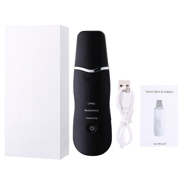 Cavitation Peeling Facial Cleaning Ultrasonic Skin Scrubber Deep Clean Ultrasonic Exfoliating Spa Scraper to Remove Blackheads