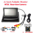 4.3&#39;&#39; HD Foldable Car Rear View Monitor Reversing LCD TFT Display Night Vision Backup Rearview Camera PAIL/NTSC for Vehicle