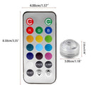 Battery Operated LED Underwater Lights Remote 13 Colors Submersible Light RGB Tea Lamp for Weeding Xmas Valentine&