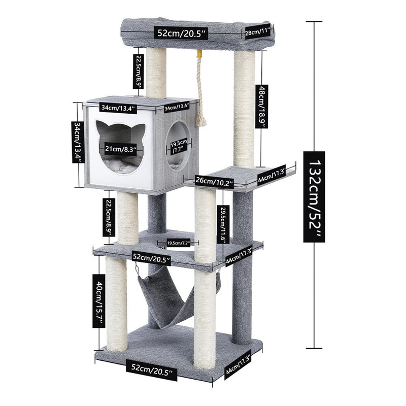 Árbol de gatos de madera para gatos, torre de juegos grande de varios pisos, rascador de Sisal, muebles para gatitos, centro de actividades, condominio, casa de juegos, juguete Dang