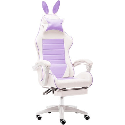 Silla de oficina WCG, silla para juegos de ordenador, sillón reclinable con reposapiés, Internet Cafe, silla para jugadores, muebles de oficina, silla rosa