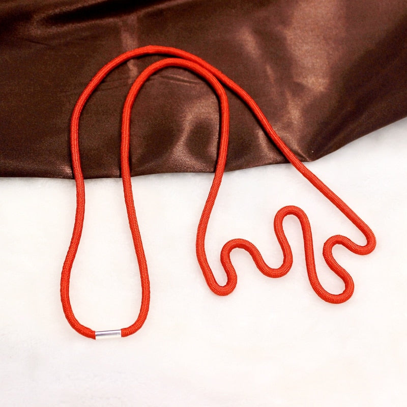 2020 beliebte Modedesigner rote Seil Halskette Anhänger unregelmäßige Frauen einfache Kleidung Schmuck para mujer