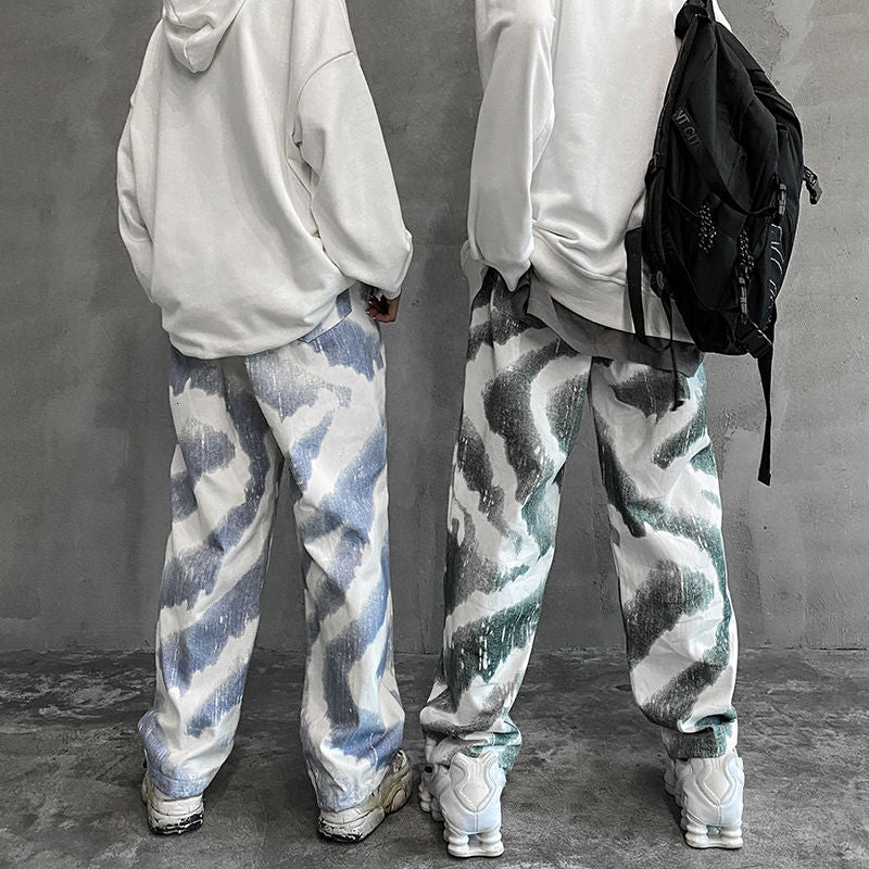 Korean Cotton Tie-dye Pants Men&