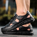 Sandalias clásicas para hombre 2020, sandalias de verano de cuero genuino para hombre, sandalias ligeras informales para exteriores, zapatillas de moda para hombre, talla 38-48