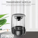 Altavoz estéreo inalámbrico STOENGO True con diseño transparente, luz LED de respiración, TWS Bluetooth 5.0, tarjeta TF y entrada de audio AUX
