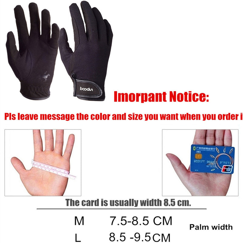 BOODUN Professional Horse Riding Gloves for Men Women Wear-Resistant Antiskid Equestrian Gloves Horse Racing Gloves Equipment