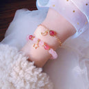 Naturstein Perlen Armbänder für Frauen Mondstein Rosenquarz Energie Armband elastischer Schmuck 925 Silber 14k vergoldet Geschenk