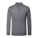6% Wolle 2022 Hochwertige Designer Neue Modemarke Einfarbig Beiläufiges Japanisches Poloshirt Männer Langarmshirts Herrenbekleidung