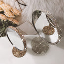Sparkling High-grade Diamond Makeup Mirror Creative Rhinestone Mirrors Rotatable Girl Bling Room Table Makeup Decor Round Mirror