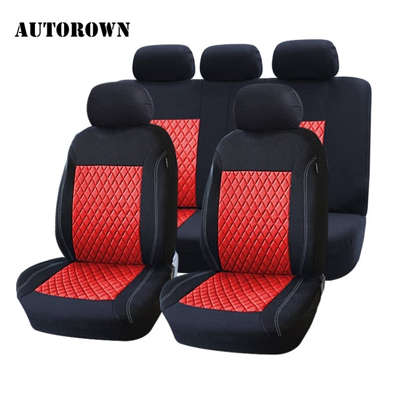 AUTOROWN Car Seat Cover Universal For Toyota BMW KIA Honda Polyester Automobiles Seat Covers Interior Accessories Seat Protector