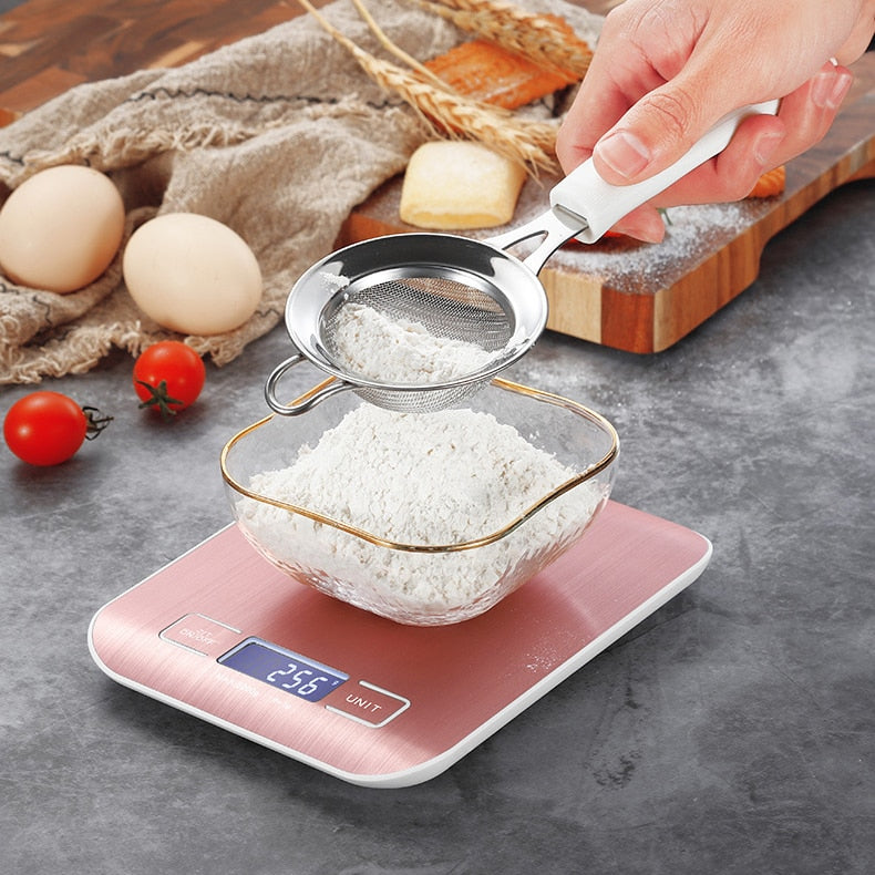 Digital kitchen Scales 5kg 10kg/1g Stainless Steel LCD Electronic Food Diet Postal Balance Measure Tools weight Libra