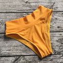 Wholesale Bikini Bottom High Waist Bikini Shorts Tankinis Sporty Panty Solid Candy Color Swimwear Bathing Suit Beach Swim Briefs