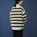 Contrast Stripe Knitted Sweater Autumn Winter 6 Color Men And Women&