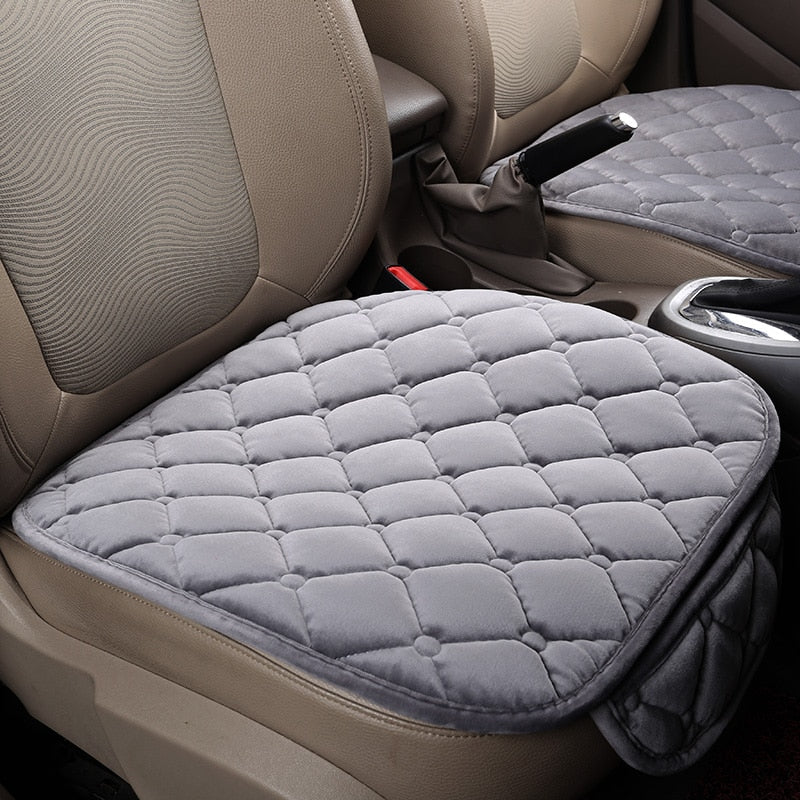 Winter Car Seat Cover Car Front/Rear/Full Set Seat Cushion Non-slip Short Plush Chair Auto Seat Cushion Protector Mat Pad