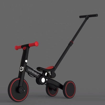 Uonibaby 4  into 1 Children Bicycle Tricycle Two Wheel Bike Baby Balance Bike Kids Scooter Baby Stroller for 1-6 Years Old