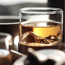 5oz Mountain Wine Glass mug with Wooden chinese tea mug Bottom Whiskey Glasses Japanese Household Tea Cup wood mug gift