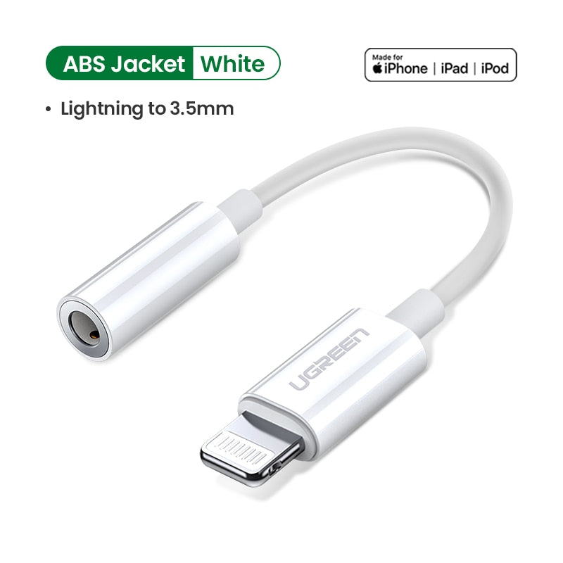 UGREEN Adapter für iPhones MFi DAC Lightning auf 3,5 mm Kopfhöreradapter für iPhone 12 11 Pro max xr AUX-Kabel Telefonzubehör