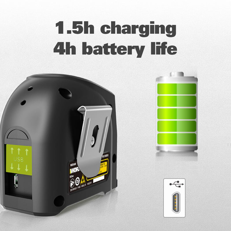 Worx Laser-Entfernungsmesser WE085 40M-Entfernungsmesser Elektronisches Roulette-Laser-Digitalmaß Trena Metro Laserband-Entfernungsmesser