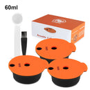 IFilas180/60 ml nachfüllbare Espresso-Kaffeemaschinen-Kapseln für BOSCH-Maschine Tassimo wiederverwendbare Filterkaffeekapseln, umweltfreundlich