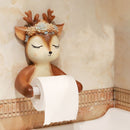 Decorative Deer Toilet Paper Holder Towel Rack Wall Mounted Bathroom Kitchen Roll Paper Holder Tissue Rack