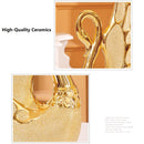 EWAYS 2PCS/SET Swan Lovers Home Decor Ceramic Crafts Porcelain Animal Figurines Wedding Decoration Lovers New Year Gift