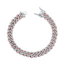 TOPGRILLZ New 8mm Fashion Miami Cuban Bracelet Full Iced Out Cubic Zirconia Bracelet Hip Hop Rapper Jewelry Ladies Bracelet Gift