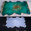 Große Tablett Silikonform Polygon Kristall Epoxidharz Gussformen DIY Handwerk Ton Form Werkzeug Tischdekoration Zubehör
