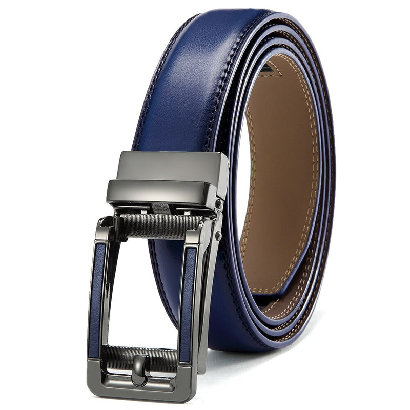 JACNAIP Ratchet Leather Mens belt Cowhide Jeans Multicolor Automatic adjustable Belts Metal Buckle Belts for Men ремень мужской