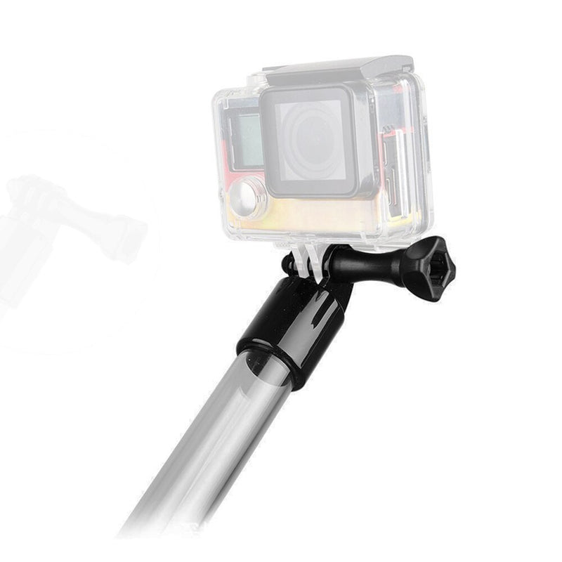 Verstellbarer teleskopischer transparenter wasserdichter Einbeinstativ Selfie Stick für GoPro Hero 7 6 5 4 3+ mit Fernbedienungsanschluss