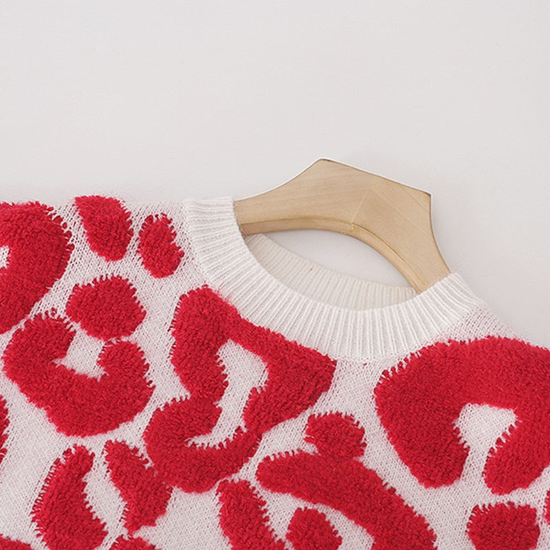 Saythen Runway, jerséis de lujo para Otoño e Invierno, suéter de punto de leopardo Retro geométrico, nuevo suéter 2021, jerséis de marca para mujer