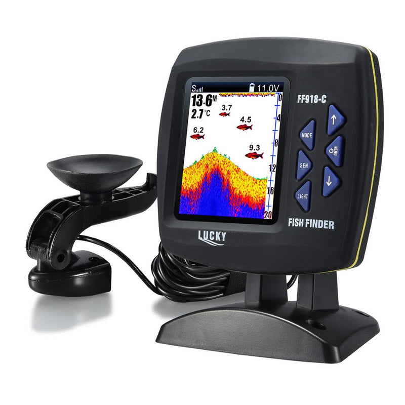 LUCKY FF918-180S Wired Fishing finder 540ft/180m Depth Sounder Fish Detector Monitor echo sounder for fishing from a boat