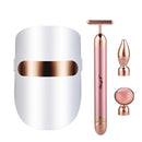 CkeyiN LED Facial Mask Photon Acne Treatment Skin Rejuvenation LED Face Mask Therapy Anti Wrinkle Skin Tightening Jade Roller 48