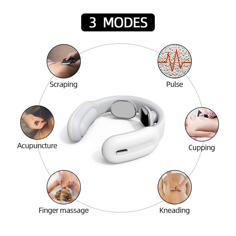 Smart Electric Neck Shoulder Massager Cervical Physiotherapy Low Frequency Magnetic Therapy Pulse Pain Relief Tool Health Care
