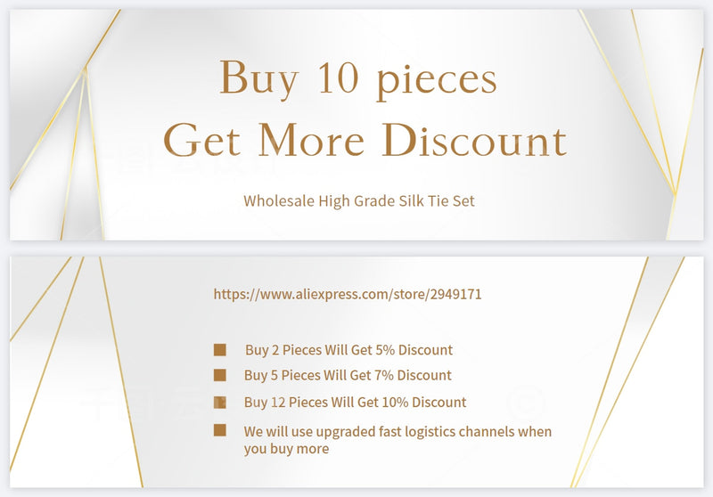 Joy Alice Wedding men neck ties gift box packing men brand luxury necktie pocket square silk tie set cufflinks handkerchief