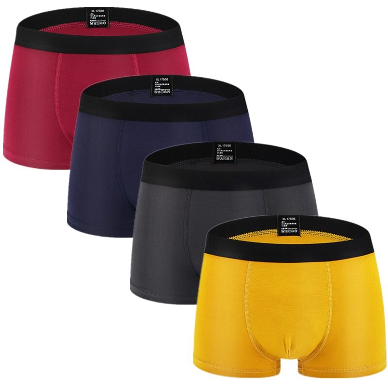 4pcs/Lot Underwear Boxers Man Underpants Casual Men's Panties Male Shorts Breathable Trunk Thermal for Slip Homme Underware