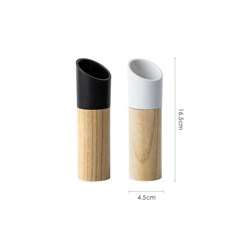 Nordic Wooden Salt and Pepper Mill Spice Nuts Mills Handheld Seasoning Grinder Bottle Cooking Home Decoration Kitchen BBQ Tools