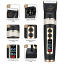 Baorun Hair Clipper Pet Hair Trimmer Puppy Grooming Electric Shaver Set Cat Accessories Ceramic Blade Cordless Charging Supplies