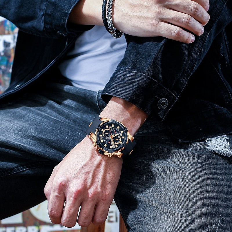 2022 nuevos relojes de recompensa para hombre, reloj deportivo de cuarzo con cronógrafo de marca de lujo superior impermeable azul para hombre, reloj de pulsera militar para hombre