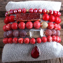 RH New Designer Empire Stones Beaded Bracelet Natural Stone Dorp Charms 5pc Bracelets Sets For Women Jewelry DropShip