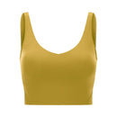 SHINBENE EVERYDAY Gemütliches, weiches Workout Gym Yoga Crop Top Damen Naked Feel Padded Athletic Running Fitness Sport-BHs Tops