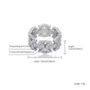 TOPGRILLZ 2020 New Butterfly Rings High Quality CZ Ring Copper Gold Color Iced Cubic Zirconia Fashion Hip Hop Jewelry For Gift