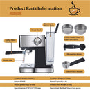 BioloMix 20 Bar Italian Type Espresso Coffee Maker Machine with Milk Frother Wand for Espresso, Cappuccino, Latte and Mocha